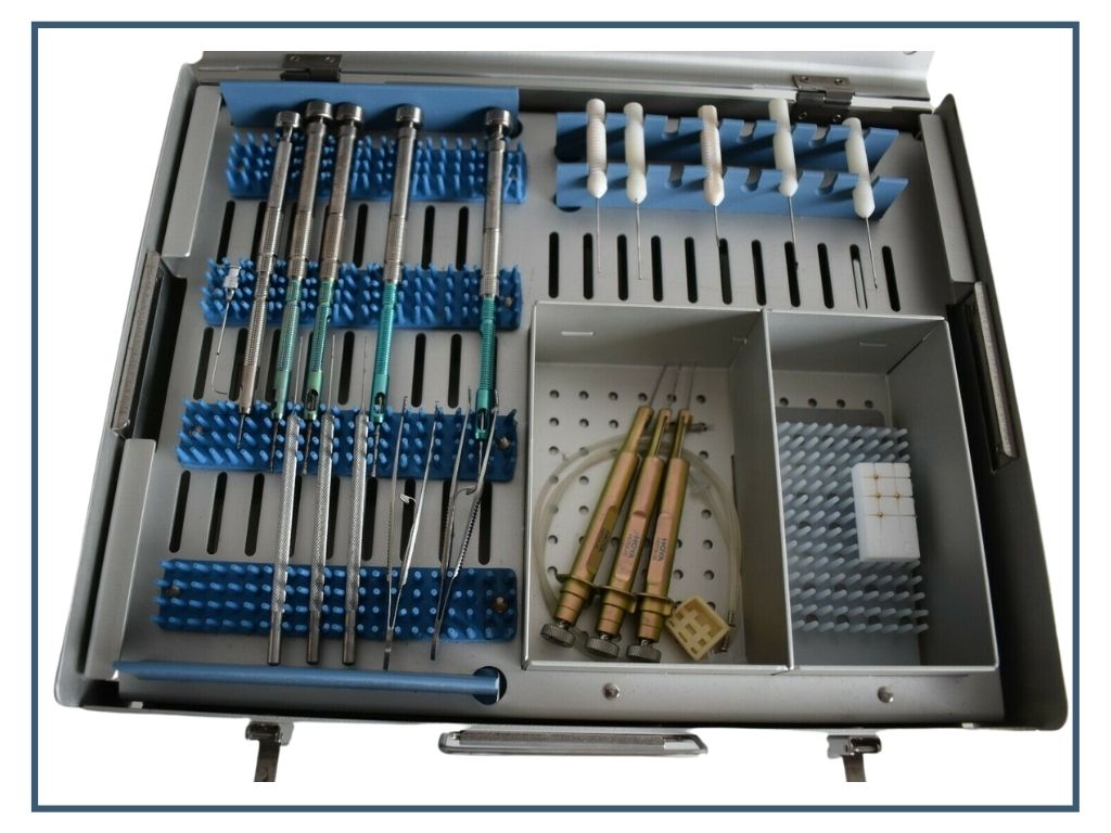 Storz Autoclave box of Ophthalmic Instrument Set AMO, Hoya, Storz [Ref