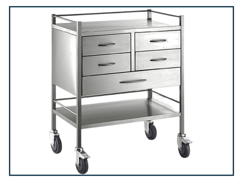 Stainless Steel Instrument Trolley (75 x 50 x 100) [Refurbished]