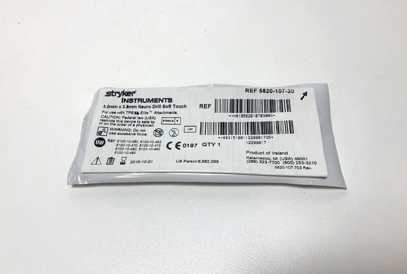 [Expired] Stryker 3.0mm x 3.8mm Neuro Drill Soft Touch