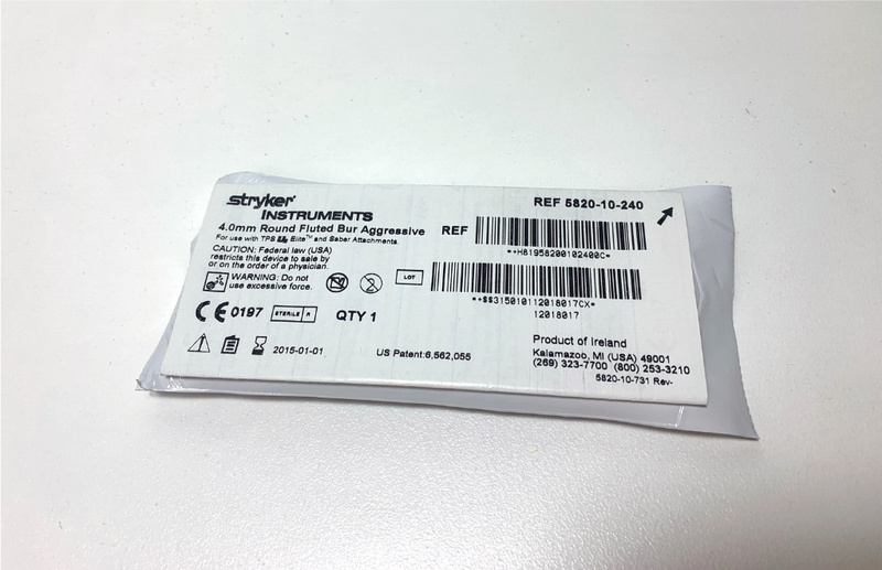 [Expired] Stryker 4.0mm Round Fluted Bur Aggressive