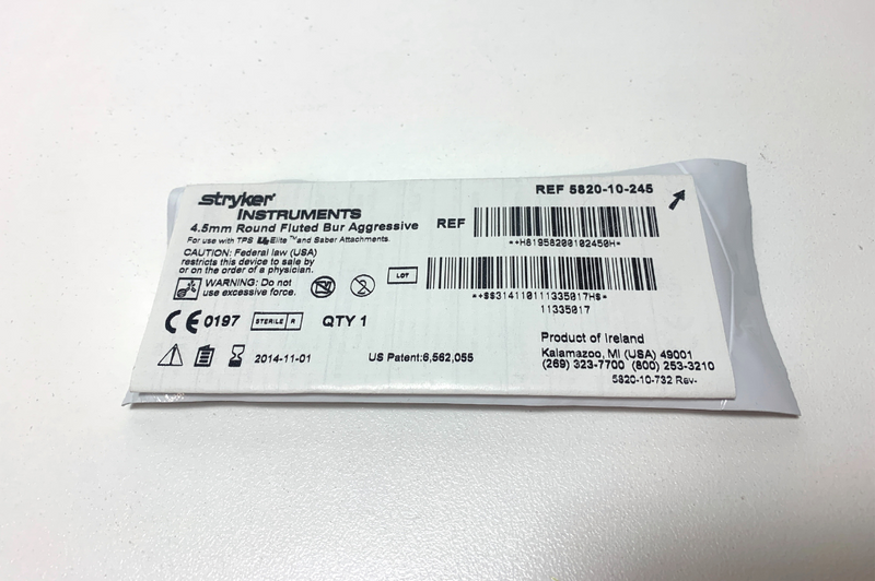 [Expired] Stryker 4.5mm Round Fluted Bur Aggressive