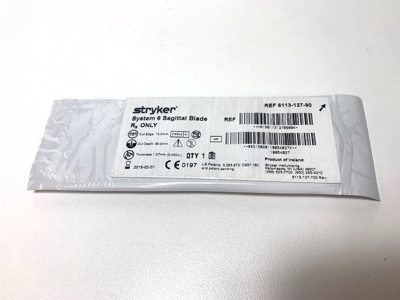 [Expired] Stryker System 6 Sagittal Blade Rx Only